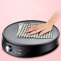붙지 않는 전기 크레이프 메이커 피자 팬케이크 베이킹 팬 철판 중국식 스프링 롤 파이 튀김 스테이크 쿠, 01 220V_02 EU