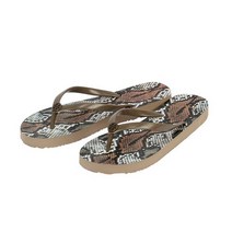 [토리버치] 여성 프린티드 띤 플립플랍 56488 026 DARK CLASSIC TAUPE