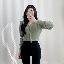 티데일리 여성용 미미 크롭 니트 가디건