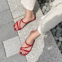 [당일출고] 꼼꼼구두 마데라 발편한 사무실 여성 쿠션 여름 여자 실내화 스트랩 슬리퍼 (1cm)