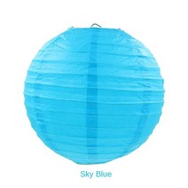 프린트 라운드 종이 랜턴 16인치 40cm 웨딩 생일 파티 할로윈 장식, 16inch 40CM, paper lantern skyblu