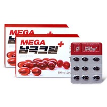 메가남극크릴+플러스 크릴오일 500mg 2개월(60캡슐)-유통기한 2023.05.09, 단품, 단품