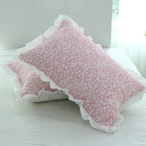 바숨 눈꽃송이 시어서커 프릴 여름베개커버 40 60