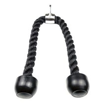 스타무역 케이블손잡이 케이블바 트라이셉 로프바 케이블머신, 블랙