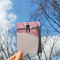 우리일쌍 동주와 고양이 벚꽃 위에서 메모지 윤동주 굿즈 (5132481)