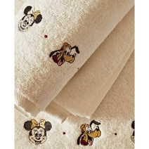 자라홈(ZARAHOME) MICKEY MOUSE DISNEY 자수 타월 41640013251, 오프 화이트_페이스 타월 / 50 x 90 cm