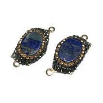 1pc 천연 석재 보석 청금석 Lazuli 다이아몬드 펜던트 수제 공예 DIY 목걸이 팔찌 귀걸이 쥬얼리 액세서리 선물 만들기