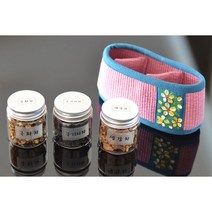 휴대용 차통set (유리병3p+케이스), 빨강