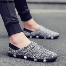 발편한 슬립온여름 민족 스타일 남성 Espadrille 캐주얼 플랫 신발 캔버스 운전 로퍼 대마 깔창 2023