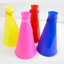 응원 나팔 운동회 야유회 메가폰 2개 응원나팔 파티용품 경적 야구응원 운동장 확성기, 블루