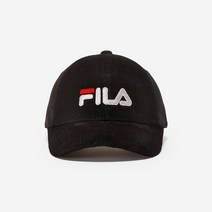 휠라 리니어 로고 코듀로이 캡 - BLK FK3CPC1611X