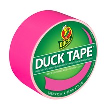 [공식판매점] 덕테이프 컬러 바닥 라인 덕트테이프 네온핑크 색상 48mm x 13.7m (15yd), 1개