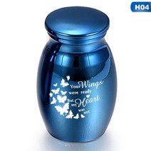 펫 유골함 blue human ashs keepake angel wings urn 1세트, b, 26x16mm