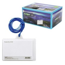 고무나라 150 목걸이명찰 가로, 청색, 200개입