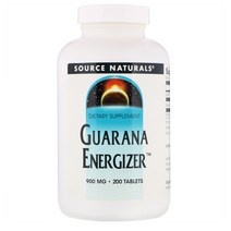 소스 네츄럴 구아라나 에너자이저 900mg 200정 과라나 칼슘 효능 효과, 1개, 기본