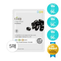 [자연의벗] 다자연 검정콩 마스크팩 5매, 옵션명:5매, 상세 설명 참조