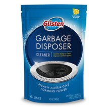 글리스텐 Glisten Disposer Cleaner Lemon 음식물 처리기 분쇄기 배수구 클리너 디스포저 케어 클리너 웨이스트킹 분말 세제 냄새 제거 4회 사용 당일 발송, 1개