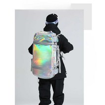 스키 백팩 싱글 더블보드 백팩 스키 신발 방수 수납가방, 심포니 실버(55L) 63x38cm