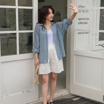 [바보사랑] 여성 데미브 스티치 코튼 숏 팬츠 반바지 [디작소]