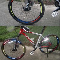 야간 라이딩 자전거 휠 야광 바퀴스티커 야간스티커, 1개