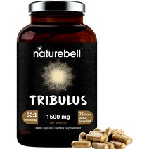 Naturebell 네이처벨 트리뷸러스 Tribulus Terrestris 1500mg 200캡슐, 수량