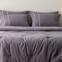 이슬립 모던 마이크로 실크 침구풀세트 Q (이불+패드+베개커버)