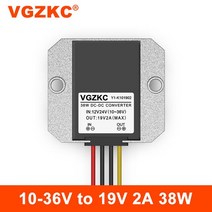 강압기 VGZKC 10-36V ~ 19V 1A 2A DC 전원 전압 조정기 모듈 12V24V 벅-부스트 DC-DC 전력 변환기, 03 10-36V to 19V 2A