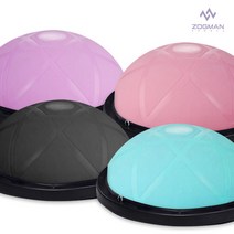 파워몬 보수 필라테스 밸런스 요가 볼 하프짐볼 돔볼 코어 운동 홈트레이닝 용품 운동기구, 58cm 베이비핑크