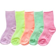 양말하우스 아동양말 써니 (혼합5종) 여아양말 형광양말 네온