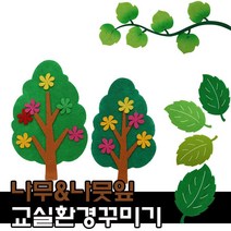 펠트 나무잎 나무 봄 환경구성 용품 / 어린이집 유치원 신학기 교실꾸미기, 1, 2500담쟁이줄기_유니아트