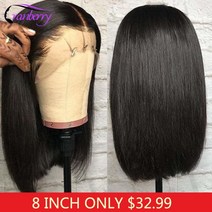 [케이로] 229480 크렌베리 헤어 스트레이트 레이스 프론트 가발 페루 밥 짧은 100% Humain Hair Frontal Wig For Women, 자연 색상_16 inches | 4x4 Lace Clo