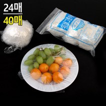 간편한 일회용 반찬비닐커버 악취방지 고무줄커버 위생롤백 식품포장용랩 투명랩 주방용랩 1회용, 24매