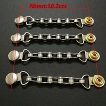 똑딱이 단추 펀치 세트 4개/대 오토바이 조끼 익스텐더 라이더 바이커 체인 메일 자켓 남자 여자 버튼 버클, 01 short