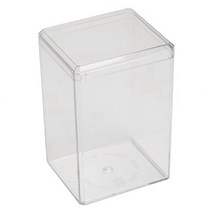 사각 플라스틱쿠키통 6.3 x 5.6 x 9.5cm, 1개