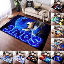 Anime Sonic Pattern Carpets Living Room Anti-Skid Area Rug Kids Bedroom Mats Yoga Large Decor