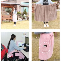 LCN049365 브이숍 주머니 무릎담요 [도매직방] 리본치마담요 극세사담요