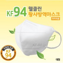 국내생산 식약처인증 웰클린 KF94 마스크 미세먼지황사차단, 1개, 100개입