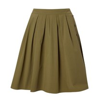 헤지스 카키 턱장식 면혼방 스커트 HSSK2C702K2