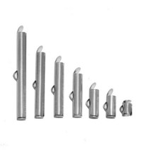 커피 도징링 9사이즈 스테인레스 스틸 슬라이드 엔드 걸쇠 튜브 캡 라운드 시드 비즈 내부 3mm 크림프 20, 02 Steel_05 16mm