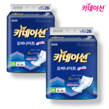 카네이션 속기저귀 오버나이트 6회 28매 2팩, 2개, 28개