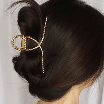 빅 사이즈 왕 헤어 집게 핀 꼬임 로프 메탈 올림머리