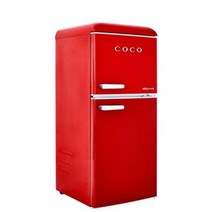 코코(CoCo) 코코일렉 소형 미니 2도어 레트로 냉장고 CRA12RD 레드 117L, 없음