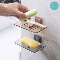 빌리네집 투명 흡착 비누받침대, 민트, 2개
