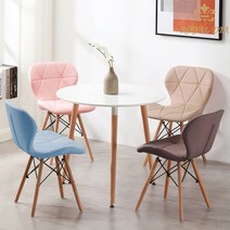 로얄다이아 에펠체어 큐브체어 에펠베이직체어 인테리어체어, 큐브체어 - 화이트