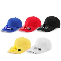 풍성한&클린바이 남성 여성 여름 농사 캠핑 낚시 휴대용 태양광 태양열 선풍기모자, 블루(파랑)