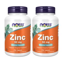 나우푸드 징크 아연 글루코네이트 50mg 250정 2병, 단품