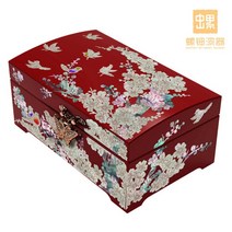 자게장 자개장 돌반지 귀걸이 보관 나비장 옷장 나전칠기장 보석함, 12마리 까치- 나비 자물쇠