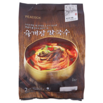 피코크 육개장 칼국수(2시간이상 푹 고아낸 소고기육수) 1220g 한개, 1219.9g