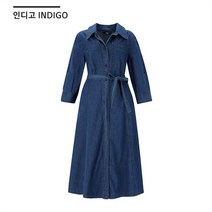 비지트인뉴욕 NC14 칠부 플레어 데님원피스 VY4DV20