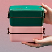 직장인 어린이 초등 도시락 통 2단 밀프랩 다이어트 런치박스 수저세트포함, 700ml, 화이트